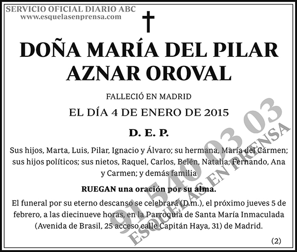 María del Pilar Aznar Oroval